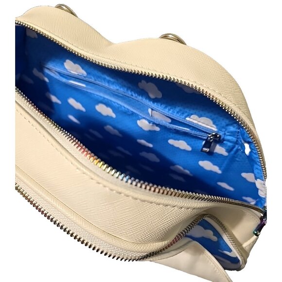 Kawaii Cutie Cloud Ita Bag Crossbody White Rainbow Zipper Robo Roku Brand NEW - Picture 6 of 16